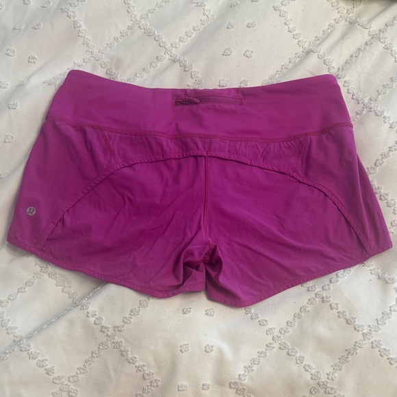 lululemon athletica Women's Magenta Athletic Shorts - Picture 1 of 4